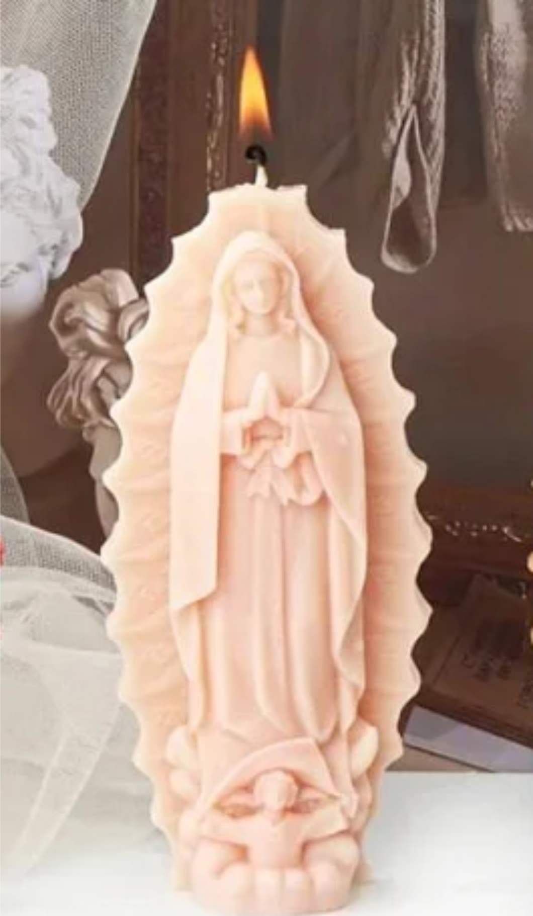 Virgen De Guadalupe Candle
