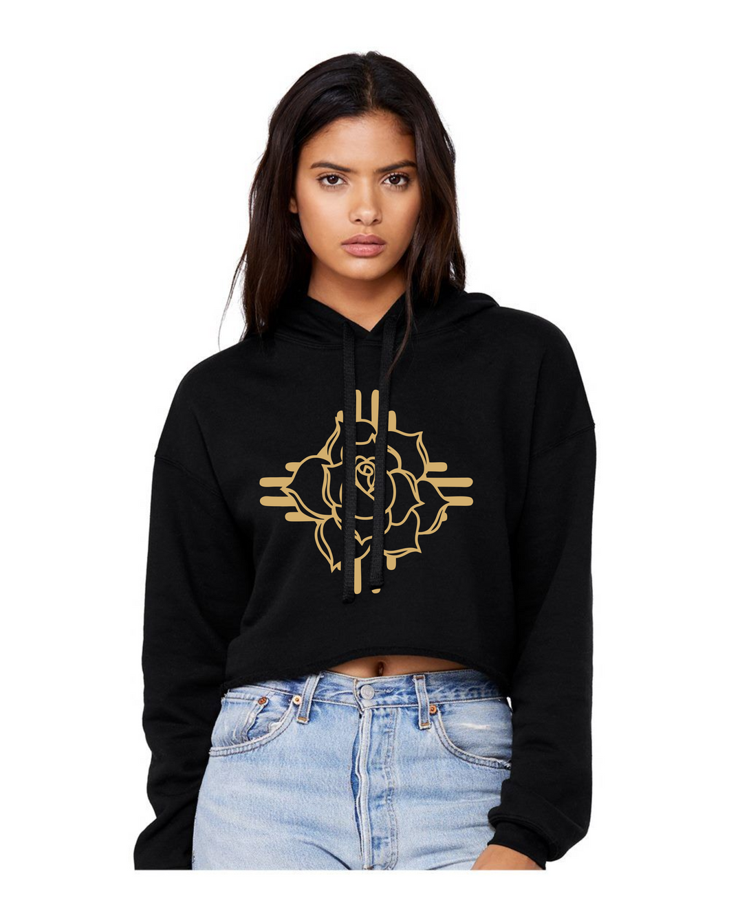 Rose Zia Screen Print Hoodie