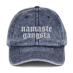 Namaste Gangsta Vintage Cotton Twill Cap
