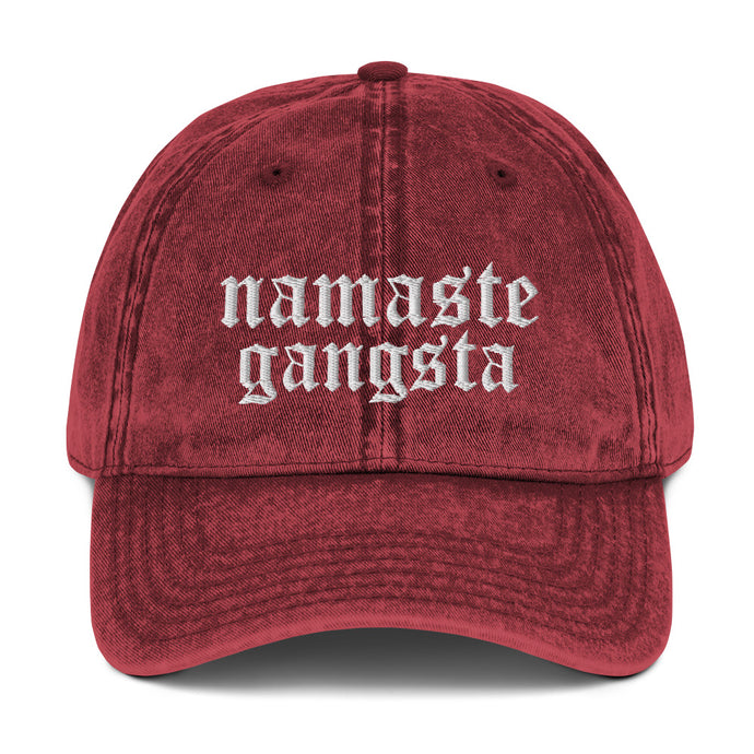 Namaste Gangsta Vintage Cotton Twill Cap